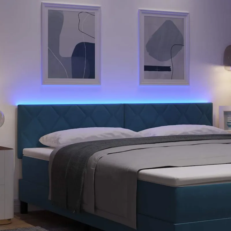 LED galvūgalis Tamsiai mėlyna 180 cm Aksomas