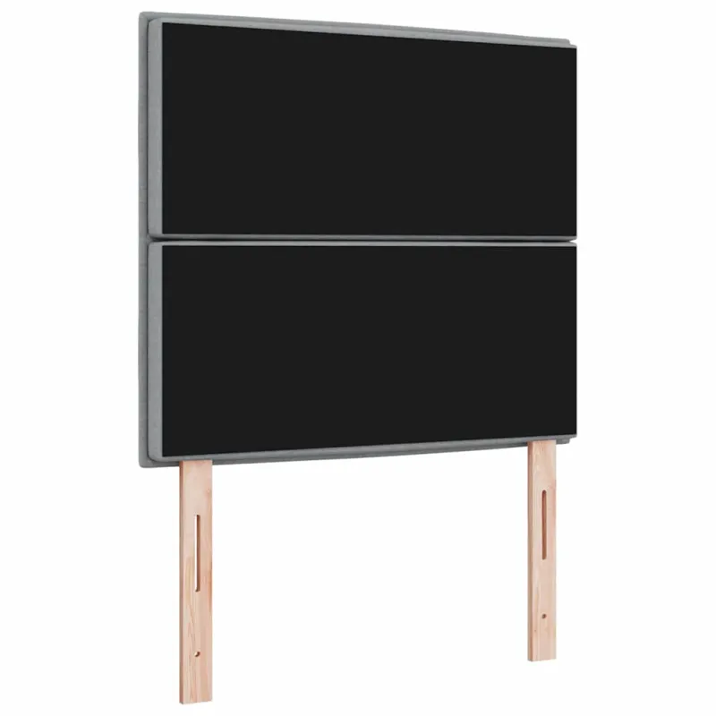 LED galvūgalis su LED juostelėmis Šviesiai pilka 100 cm audinys