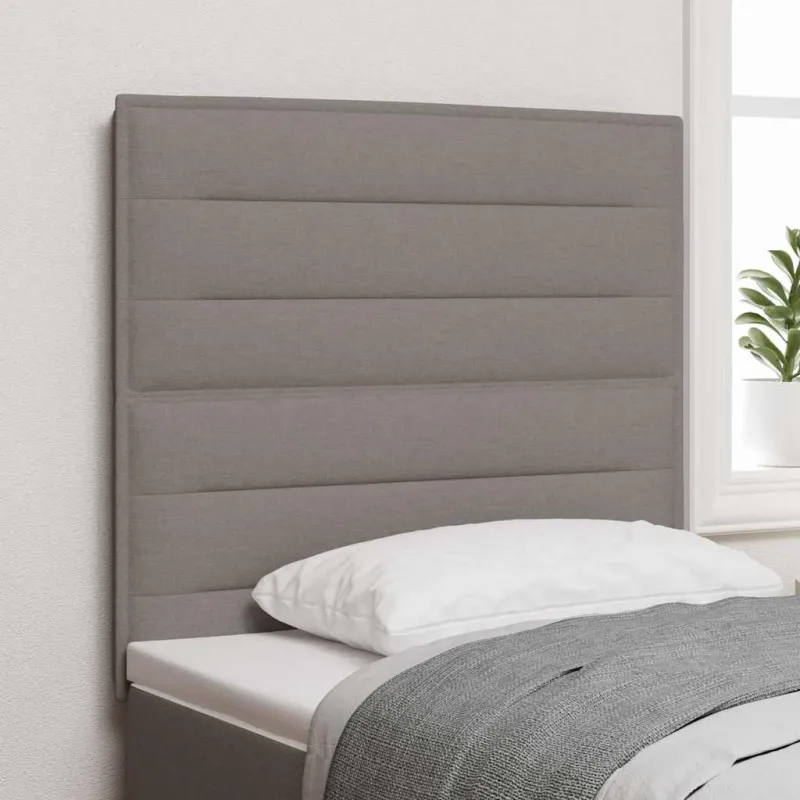 LED galvūgalis su LED juostelėmis Taupe 100 cm audinys
