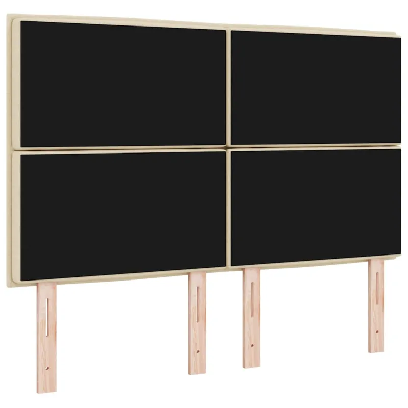 LED galvūgalis su LED juostelėmis Kreminė 144 cm audinys