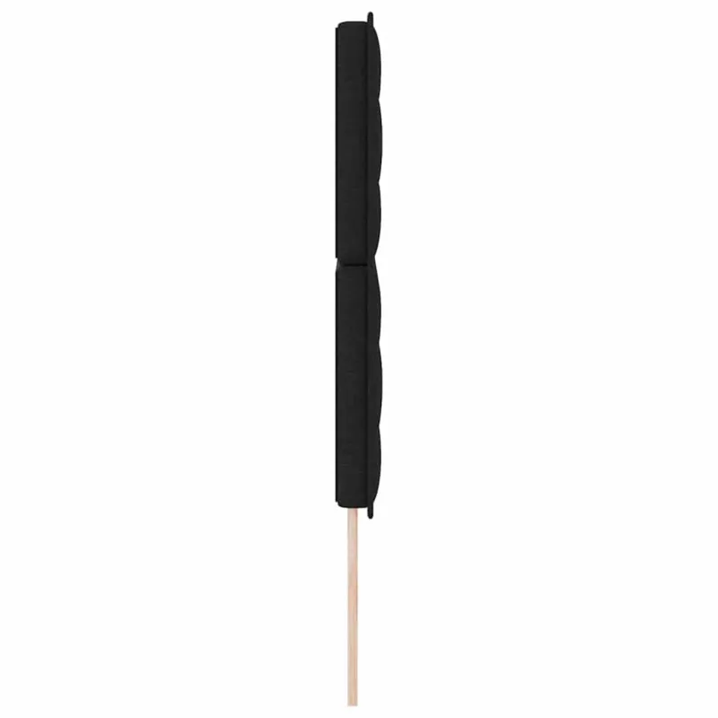 LED galvūgalis su LED juostelėmis Juodas 160 cm audinys