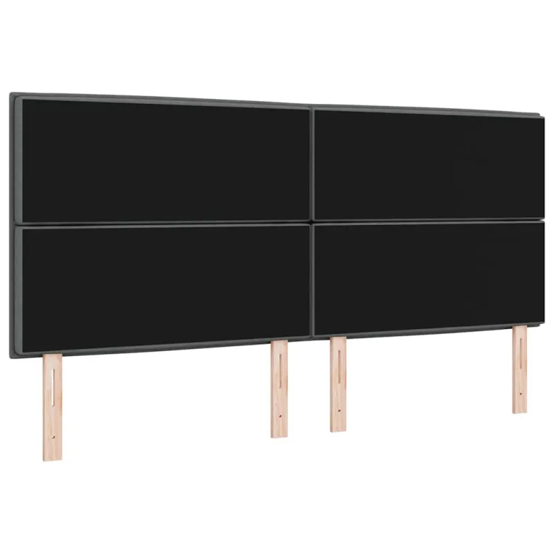 LED galvūgalis su LED juostelėmis Tamsiai pilka 200 cm audinys