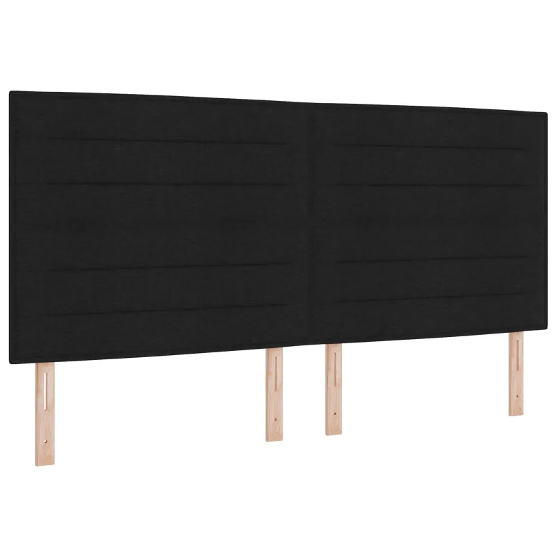 LED galvūgalis su LED juostelėmis Juodas 200 cm audinys