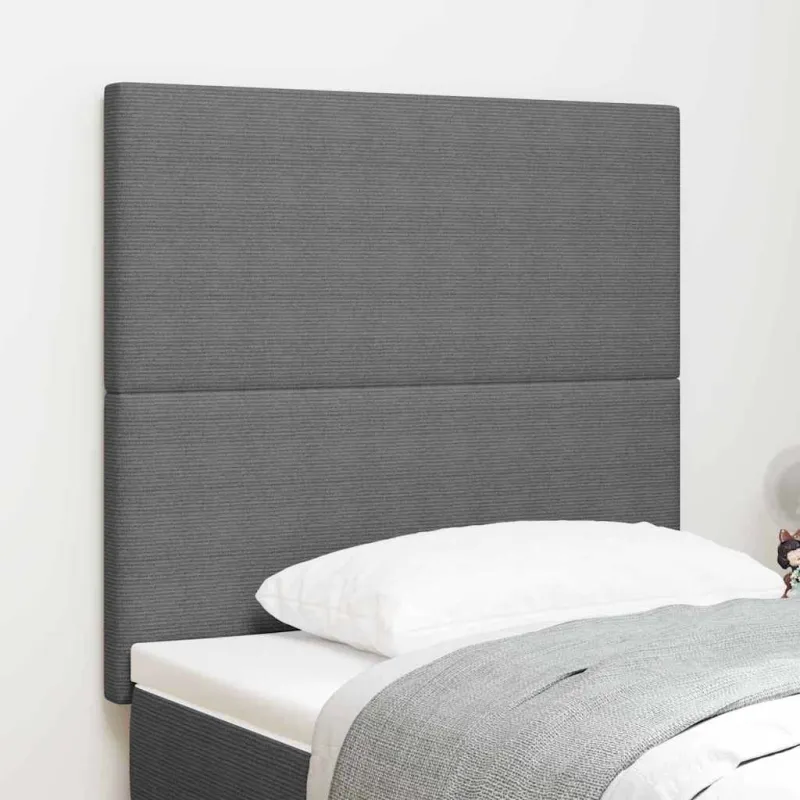 LED galvūgalis Šviesiai pilka 90 cm Kordūrinis audinys