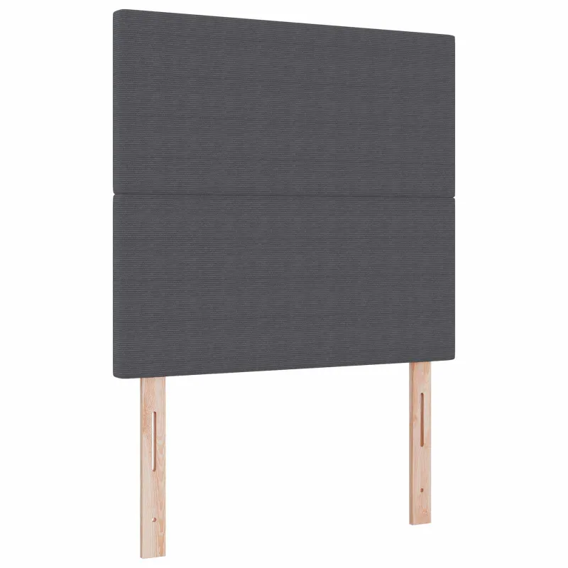 LED galvūgalis Tamsiai pilka 90 cm Kordūrinis audinys