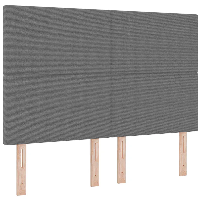 LED galvūgalis Šviesiai pilka 144 cm Kordūrinis audinys