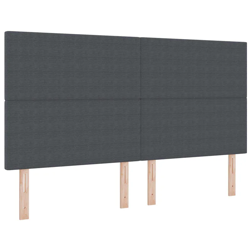 LED galvūgalis Tamsiai pilka 180 cm Kordūrinis audinys