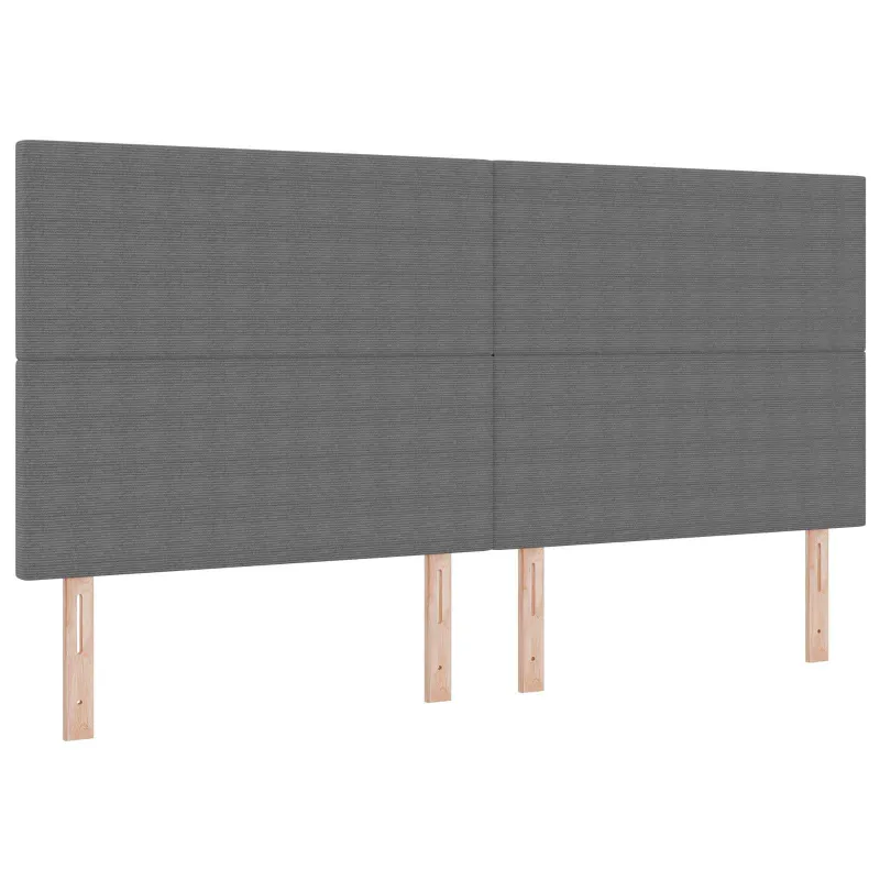 LED galvūgalis Šviesiai pilka 200 cm Kordūrinis audinys