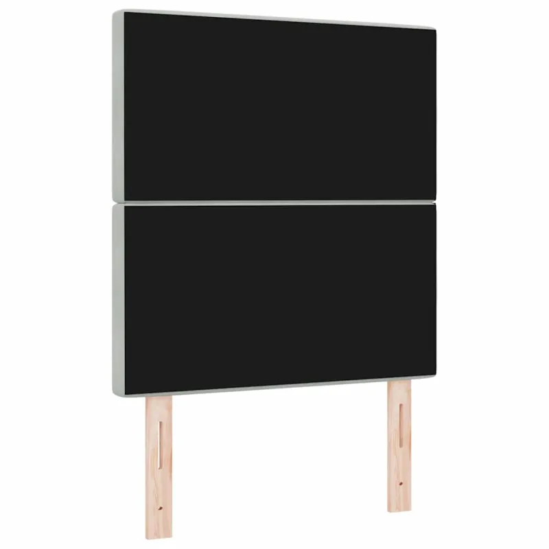 LED galvūgalis su LED juostelėmis Šviesiai pilka 80 cm Aksomas