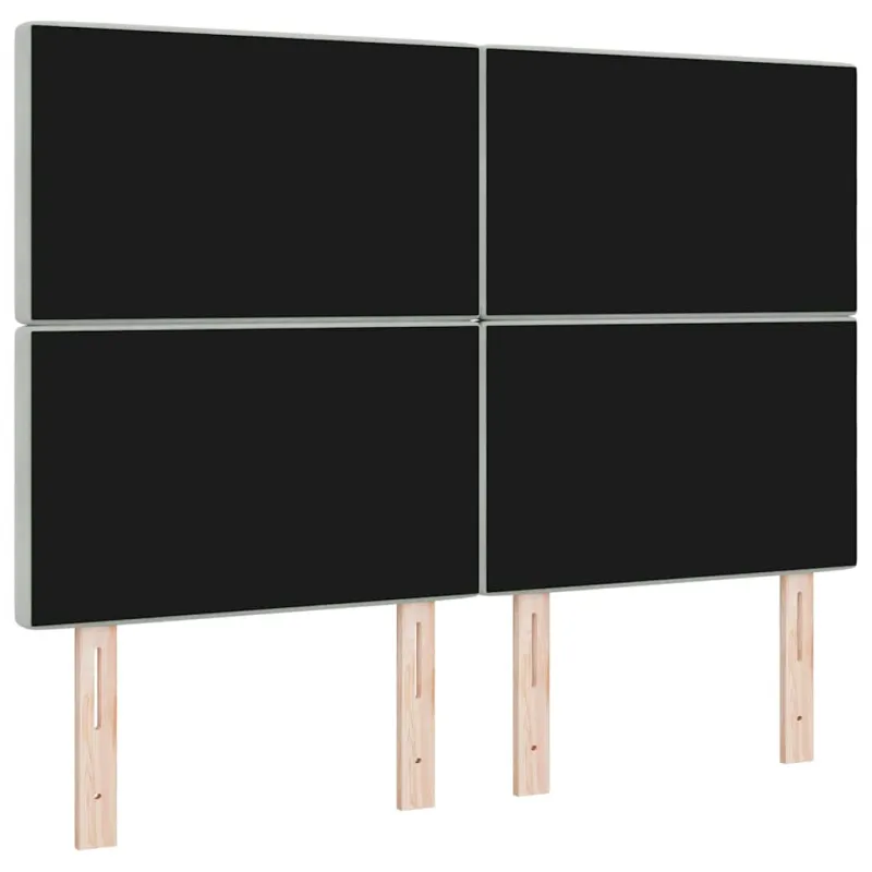 LED galvūgalis su LED juostelėmis Šviesiai pilka 160 cm Aksomas