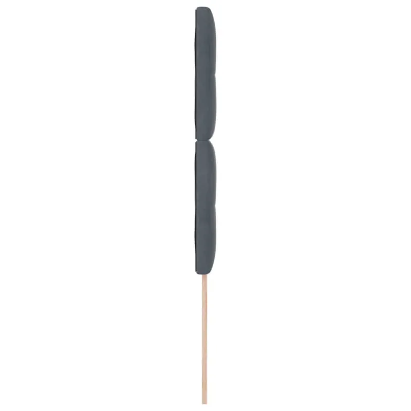 LED galvūgalis su LED juostelėmis Pilka 80 cm Aksomas