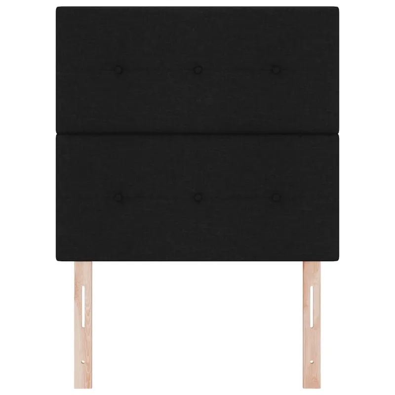 LED galvūgalis su LED juostelėmis Juodas 90 cm audinys
