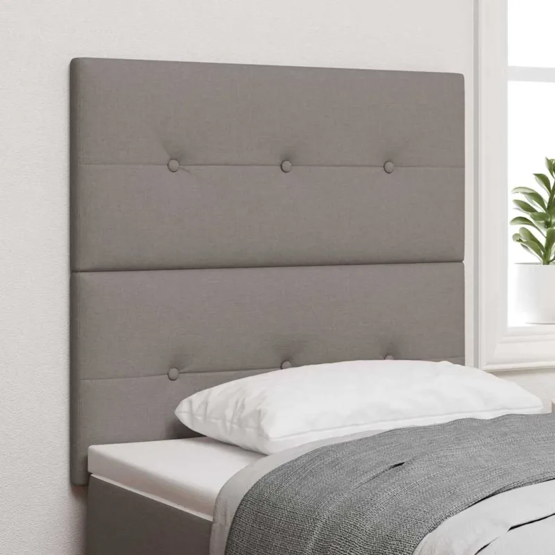 LED galvūgalis su LED juostelėmis Taupe 90 cm audinys