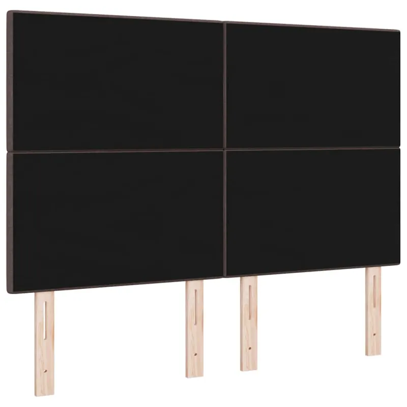 LED galvūgalis su LED juostelėmis Tamsiai rudas 144 cm audinys
