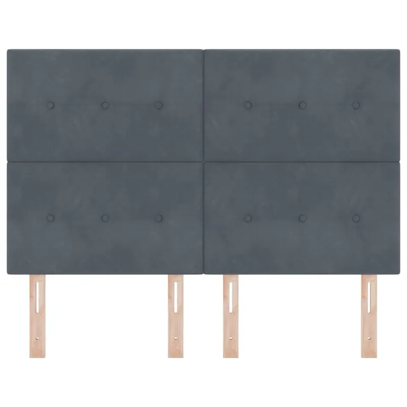 LED galvūgalis su LED juostelėmis Pilka 144 cm Aksomas