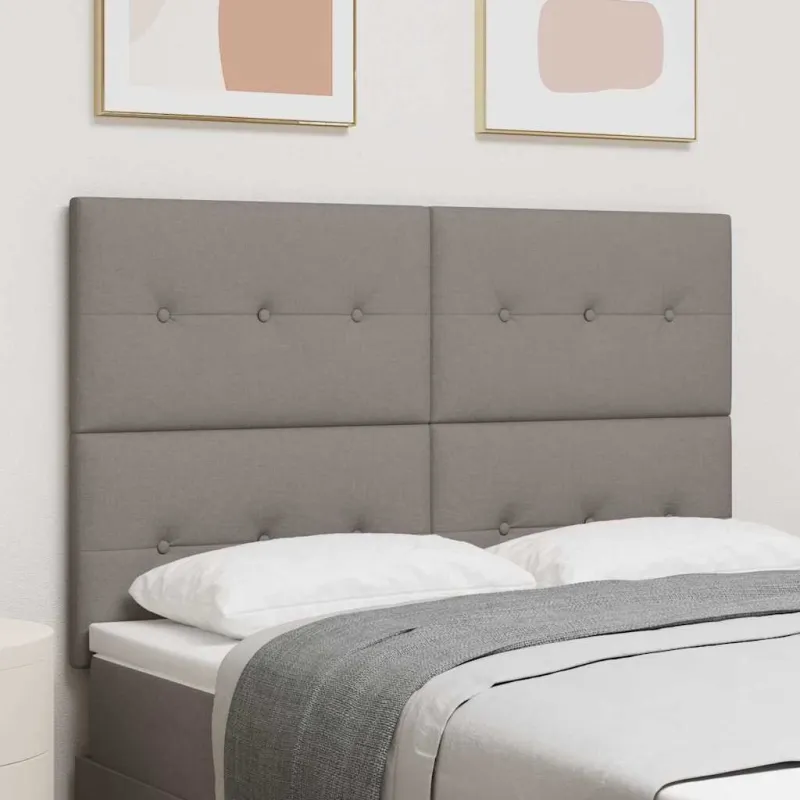 LED galvūgalis su LED juostelėmis Taupe 160 cm audinys