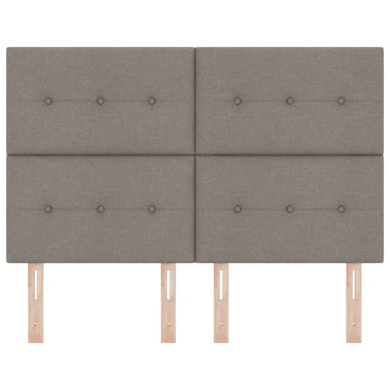 LED galvūgalis su LED juostelėmis Taupe 160 cm audinys