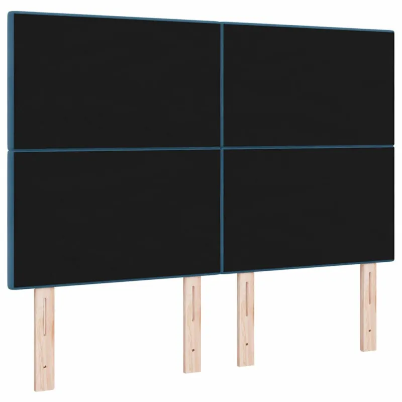 LED galvūgalis su LED juostelėmis Mėlyna 160 cm Aksomas