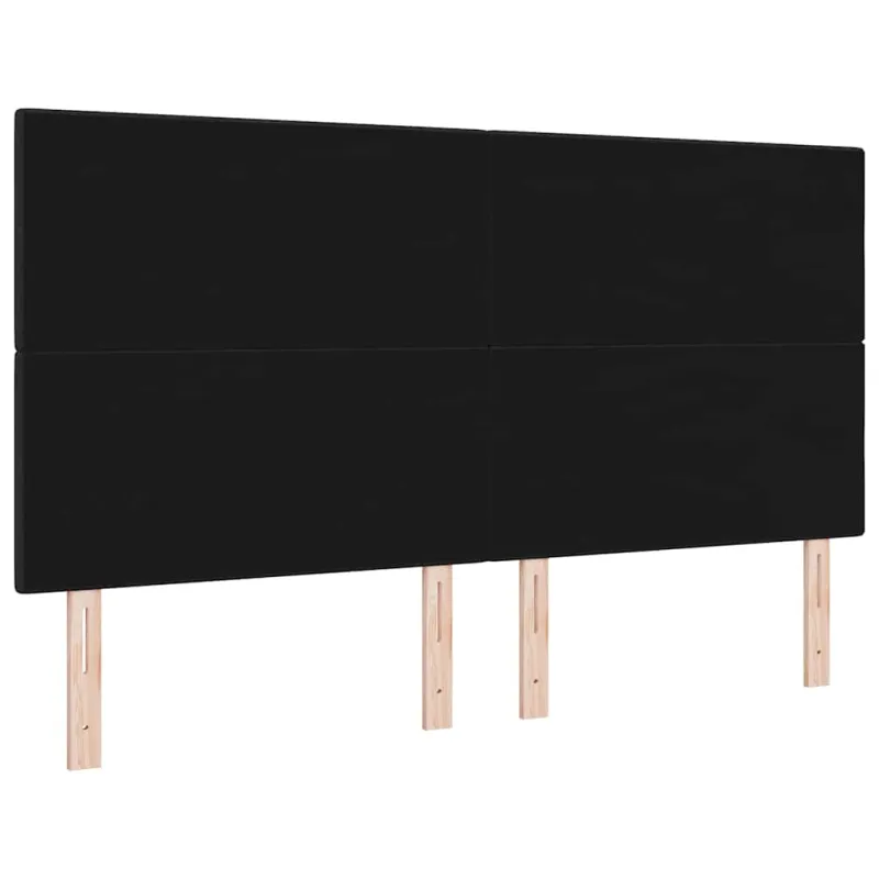 LED galvūgalis su LED juostelėmis Juodas 180 cm audinys