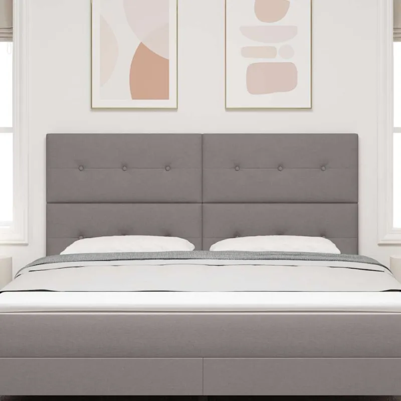 LED galvūgalis su LED juostelėmis Taupe 180 cm audinys