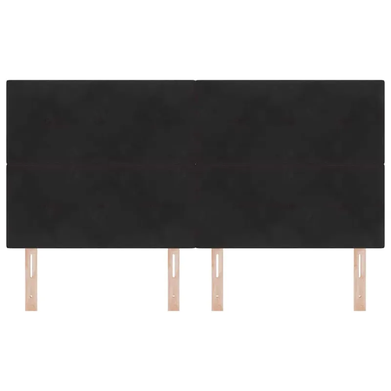 LED galvūgalis su LED juostelėmis Juodas 180 cm Aksomas
