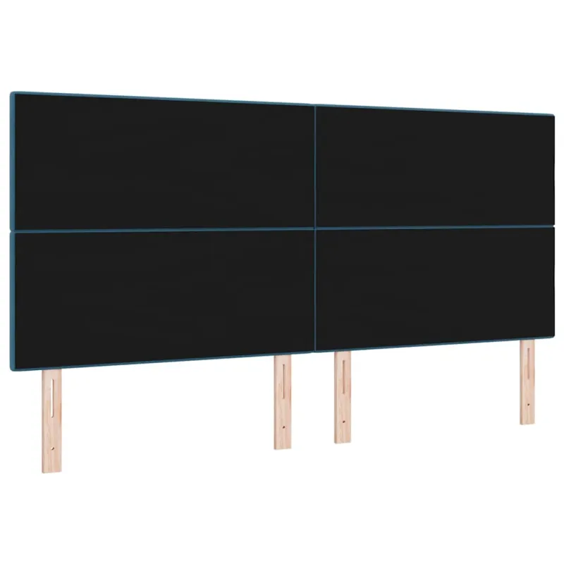 LED galvūgalis su LED juostelėmis Mėlyna 200 cm Aksomas