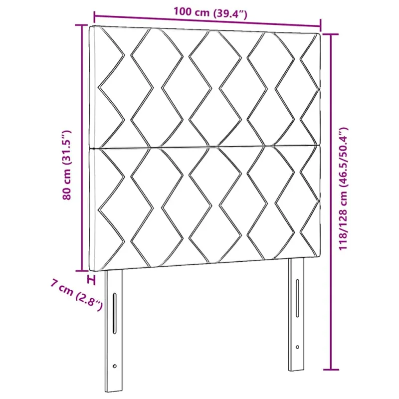 LED galvūgalis Juodas 100 cm audinys