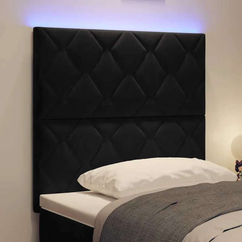 LED galvūgalis Juodas 100 cm Aksomas