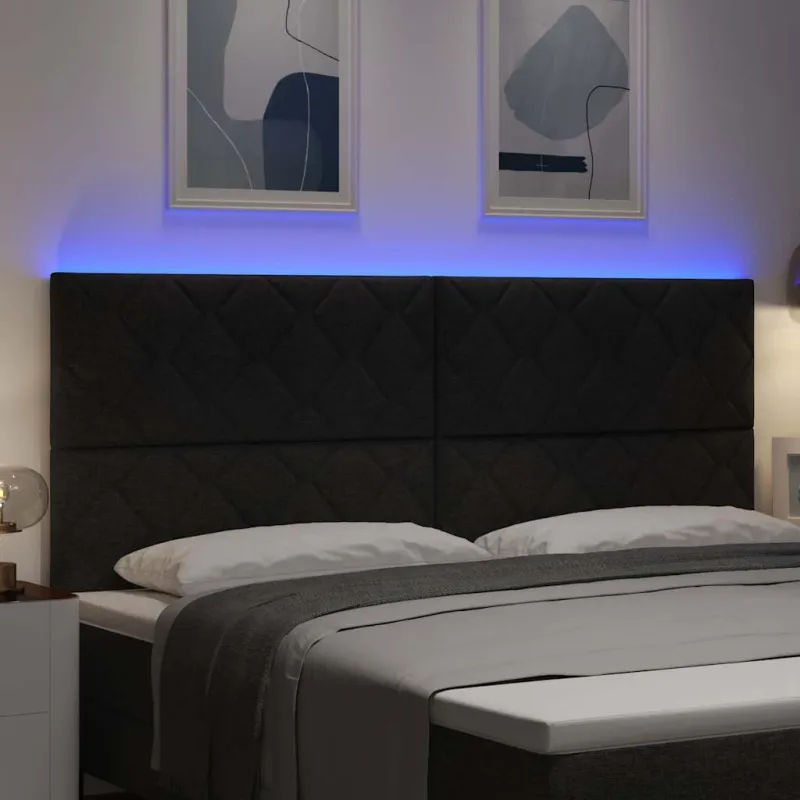 LED galvūgalis Juodas 200 cm audinys