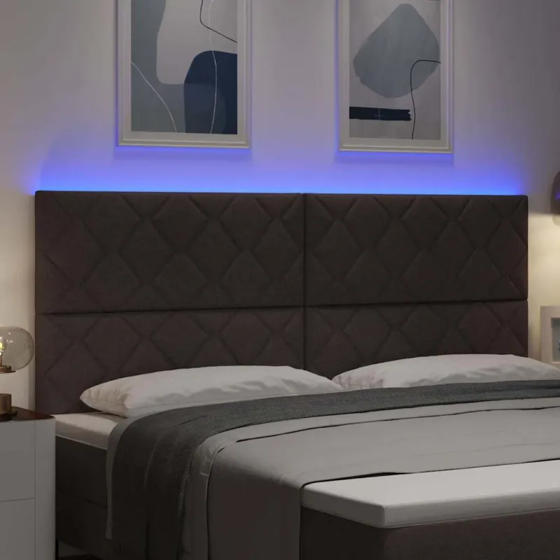 LED galvūgalis Šviesiai pilka 200 cm audinys