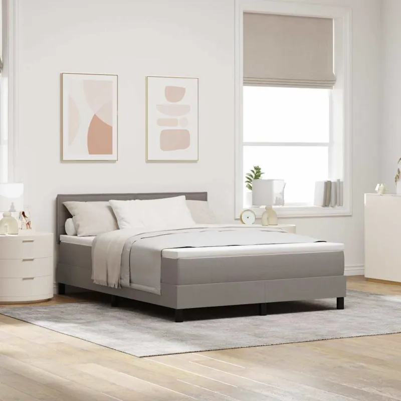 Kiemas lova su galvūgalio Taupe 140 x 200 cm audinys