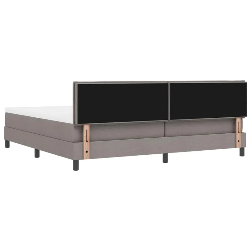 Kiemas lova su pagalve su galvūgalio Taupe 200 x 200 cm audinys