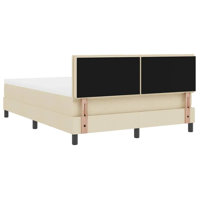 Kiemas lova su galvūgalio Kreminė 140 x 200 cm audinys