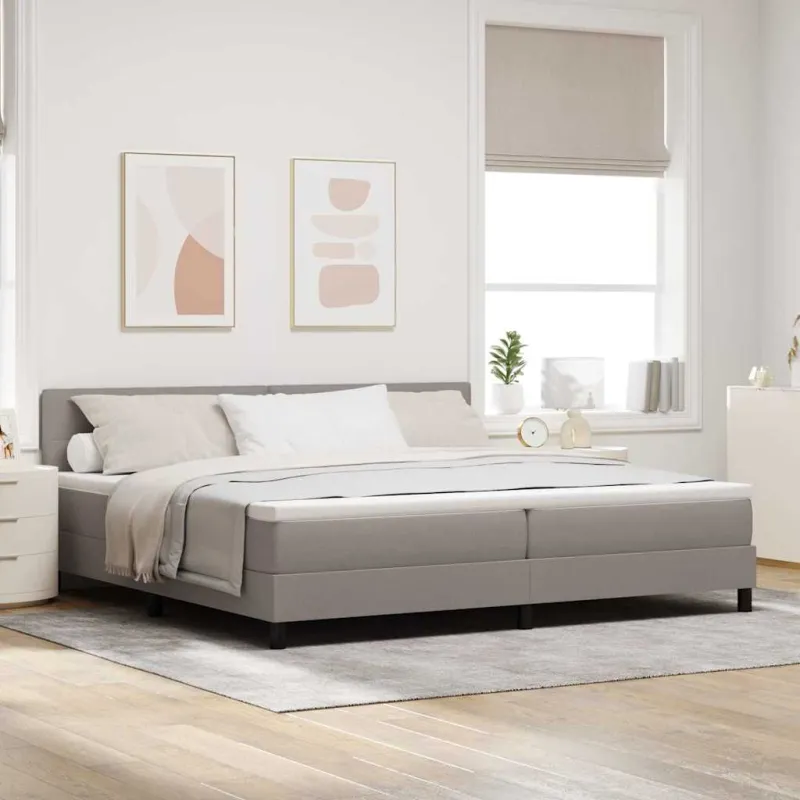 Kiemas lova su galvūgalio Taupe 200 x 200 cm audinys