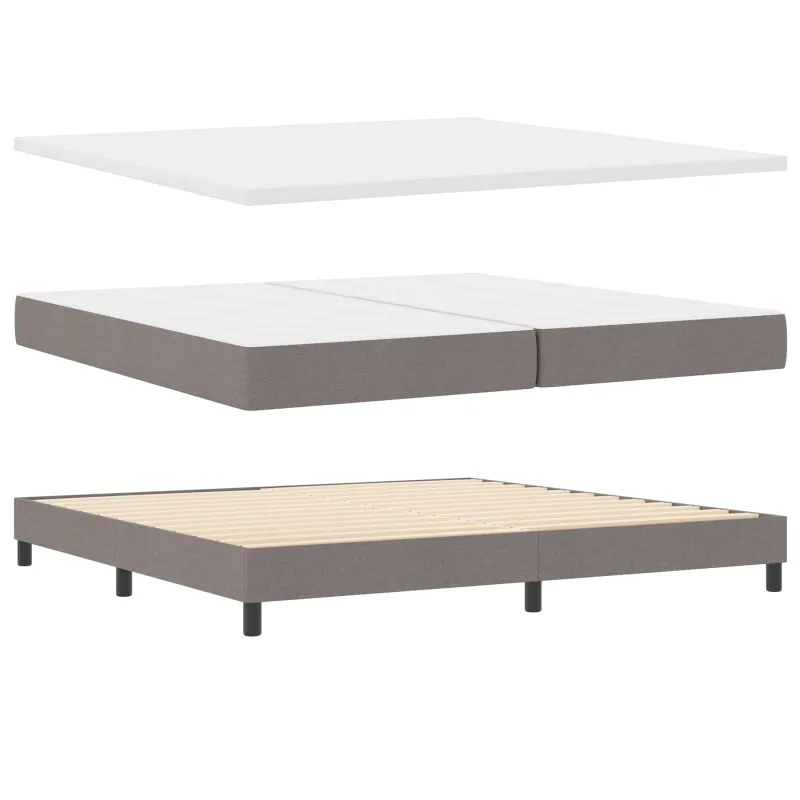 Kiemas lova su galvūgalio Taupe 200 x 200 cm audinys