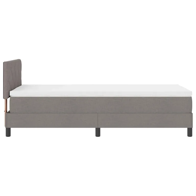 Kiemas lova su pagalve su galvūgalio Taupe 90 x 190 cm audinys