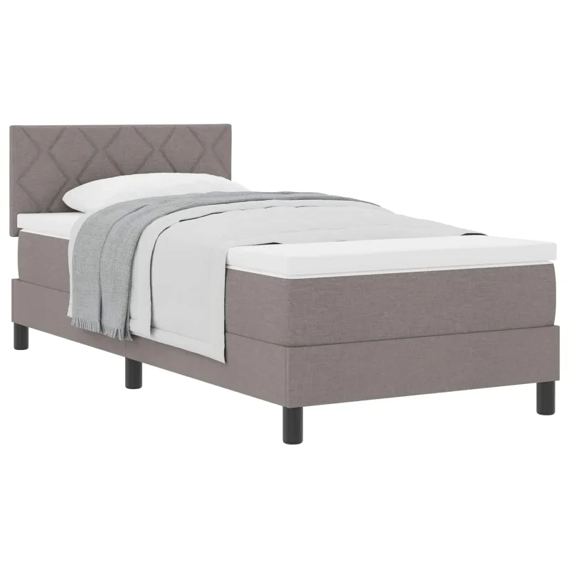Kiemas lova su galvūgalio Taupe 90 x 200 cm audinys