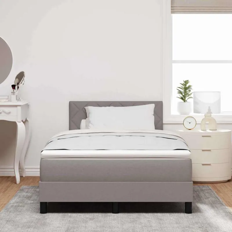 Kiemas lova su galvūgalio Taupe 120 x 200 cm audinys