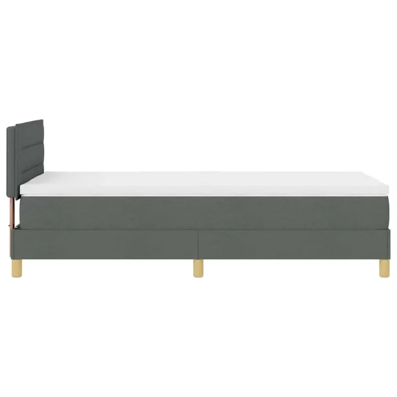 Kiemas lova su pagalve Tamsiai pilka 90 x 190 cm audinys