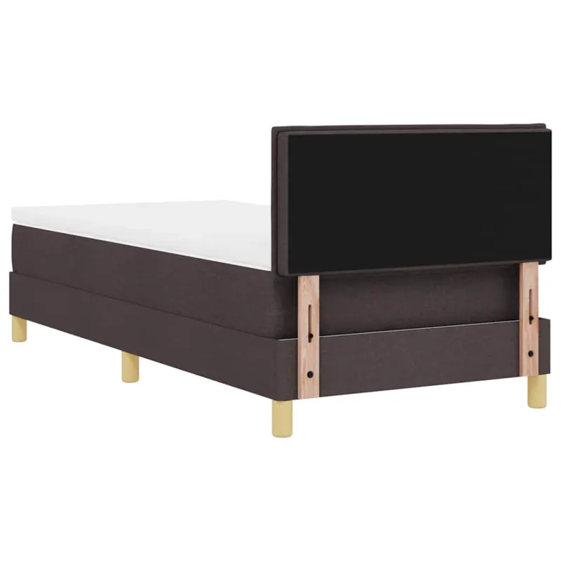 Kiemas lova su pagalve Tamsiai rudas 90 x 200 cm audinys