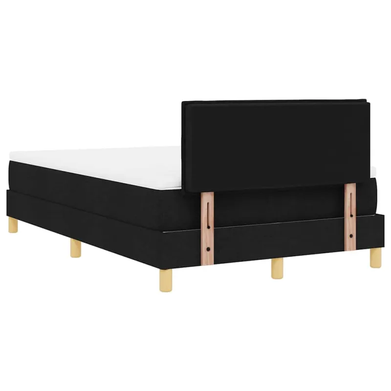 Kiemas lova su pagalve su galvūgalio Juoda 120 x 190 cm audinys