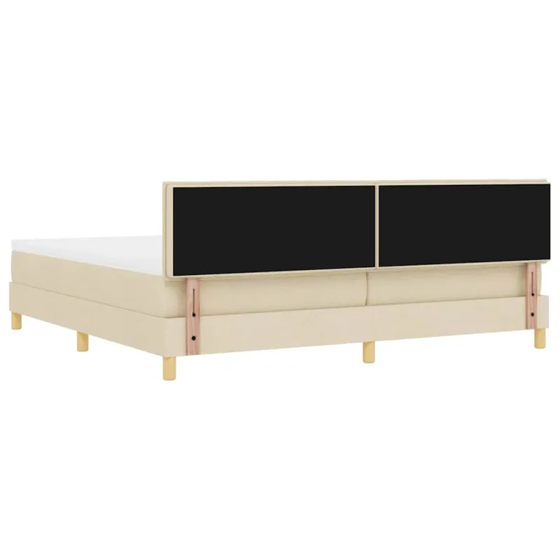 Kiemas lova su pagalve Kreminė 200 x 200 cm audinys