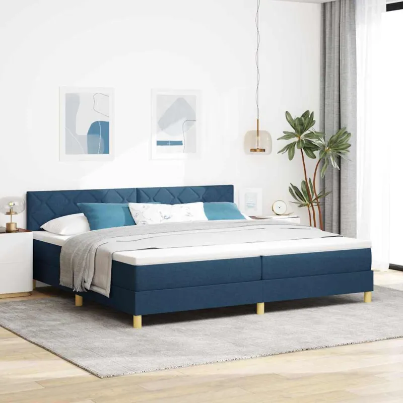 Kiemas lova su pagalve Mėlyna 200 x 200 cm audinys