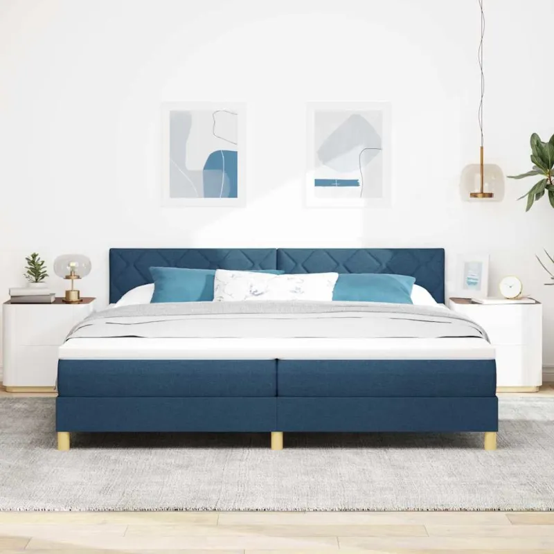 Kiemas lova su pagalve Mėlyna 200 x 200 cm audinys