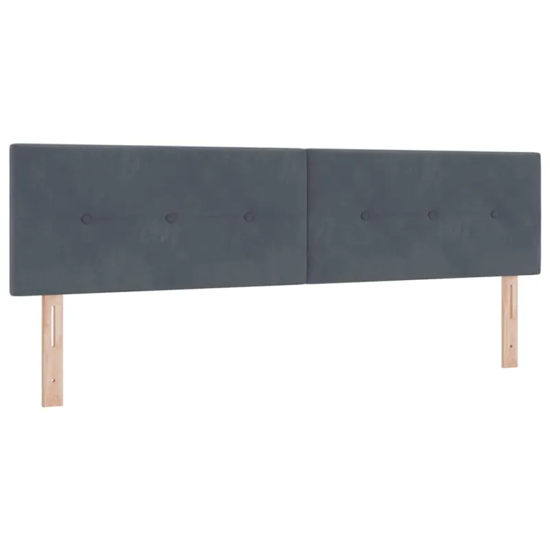 Kiemas lova su čiužiniu Tamsiai pilka 180 x 200 cm Aksomas