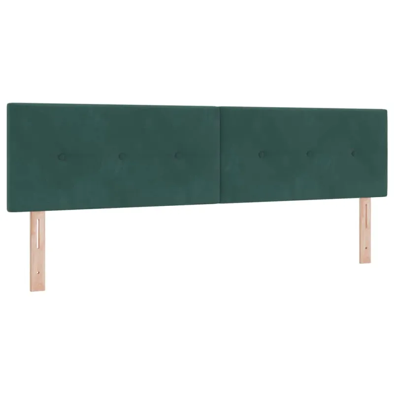 Kiemas lova su čiužiniu Tamsiai žalia 180 x 200 cm Aksomas