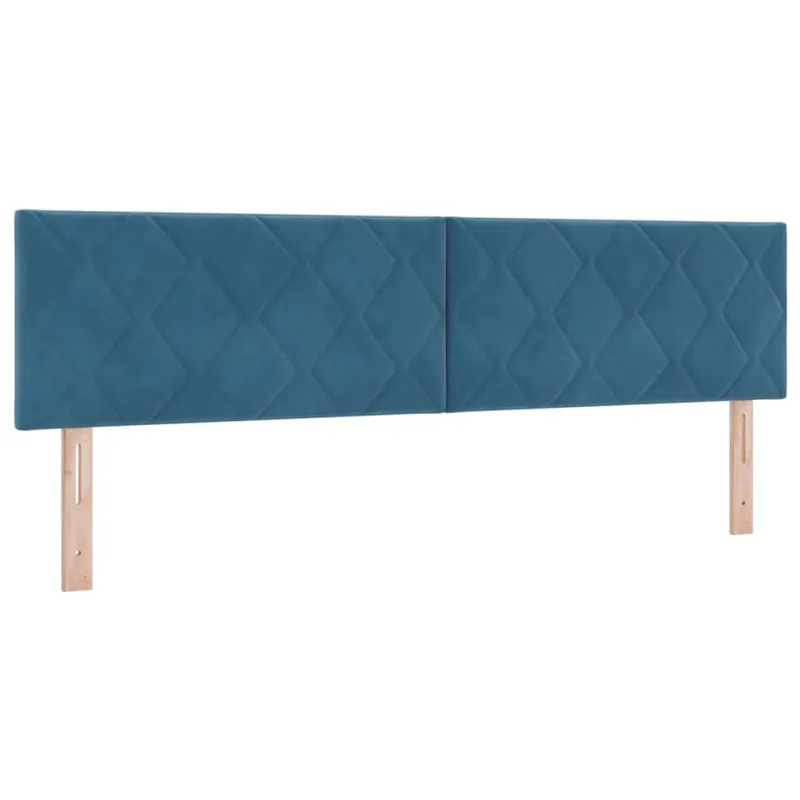 Kiemas lova su čiužiniu Tamsiai mėlyna 180 x 200 cm Aksomas