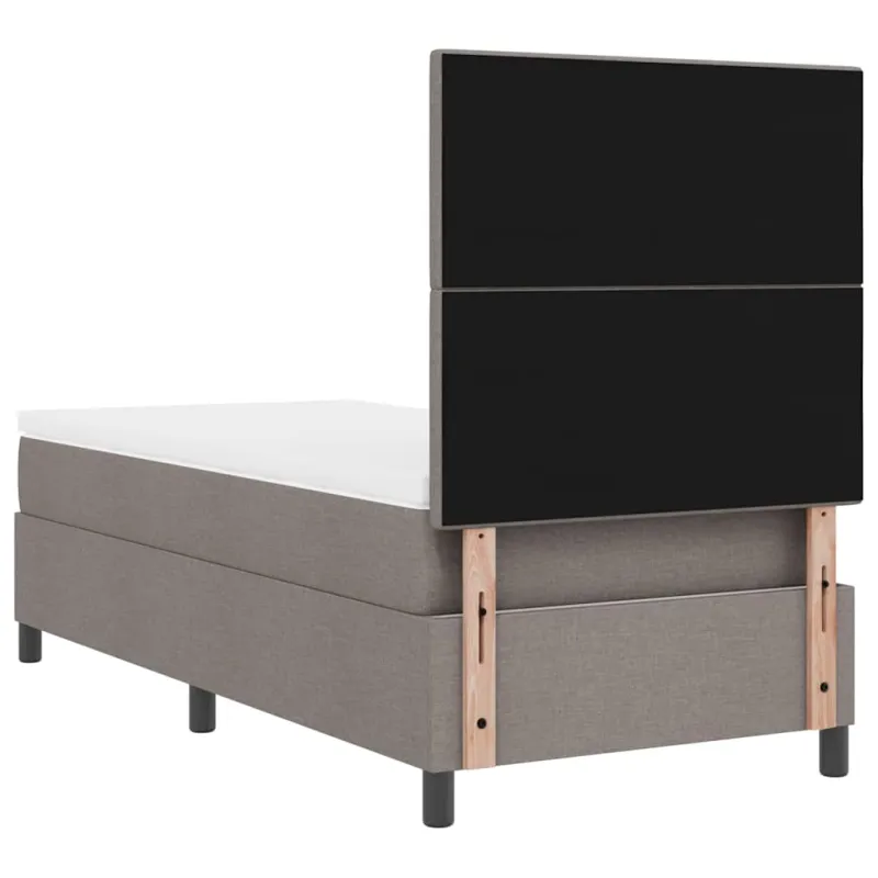 Kiemas lova su čiužiniu su galvūgalio Taupe 90 x 190 cm audinys