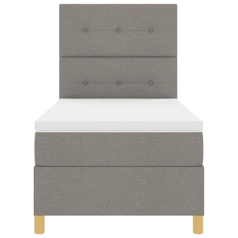 Kiemas lova su čiužiniu su galvūgalio Taupe 80 x 200 cm audinys