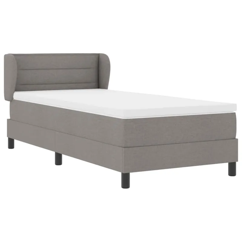 Kiemas lova su čiužiniu su galvūgalio Taupe 90 x 190 cm audinys